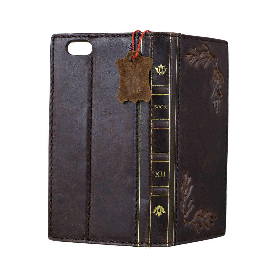 ARICHI Handmade Genuine Leather Case for for Pixel 10 Pro XL Fold – Vintage Bible with Tree Branch Embossing & Card Slots