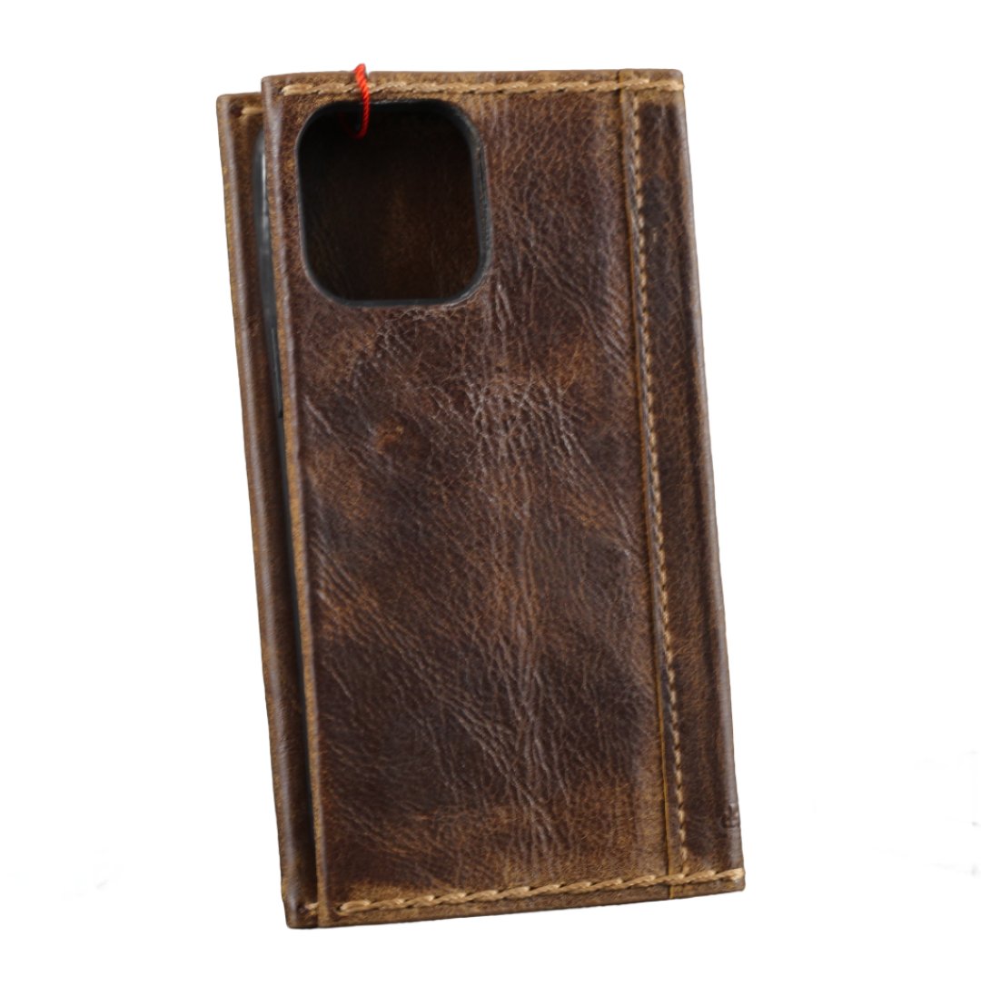 ARICHI Premium Vintage Leather Wallet Case - Handcrafted Book-Style Cover for Apple iPhone 11, 12, 13, 14, 15, 16 Pro Max and 17 Air