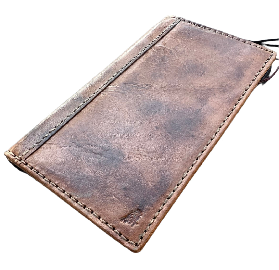 ARICHI Handcrafted Light Tan Leather Pixel Case – Wax Finish Wallet Cover for Pixel
