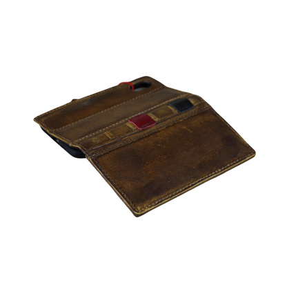 ARICHI Vintage Genuine Leather Phone Case Wallet Pixel | Handcrafted Antique Book Style