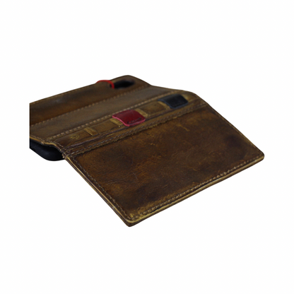 ARICHI Vintage Genuine Leather Phone Case Wallet Pixel | Handcrafted Antique Book Style