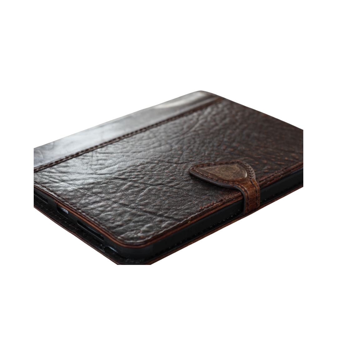 Handmade Full-Grain Leather iPad Folio | Vintage Brown, Magnetic Closure