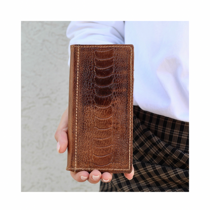 handmade ostrich leather wallet case for Pixel 10a