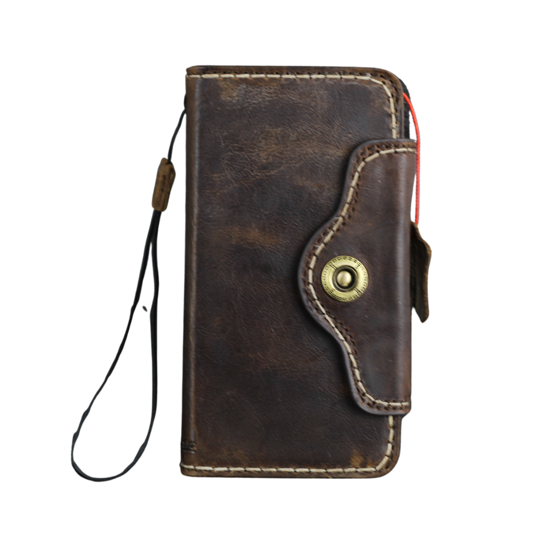 ARICHI Genuine Vintage Leather Case For Oppo Find N3, X6 Pro, Reno 10 Pro+ Reno 12 Pro, 9 5G  A78 A98 Book Cover Wallet Button Closure Hand-Stitched