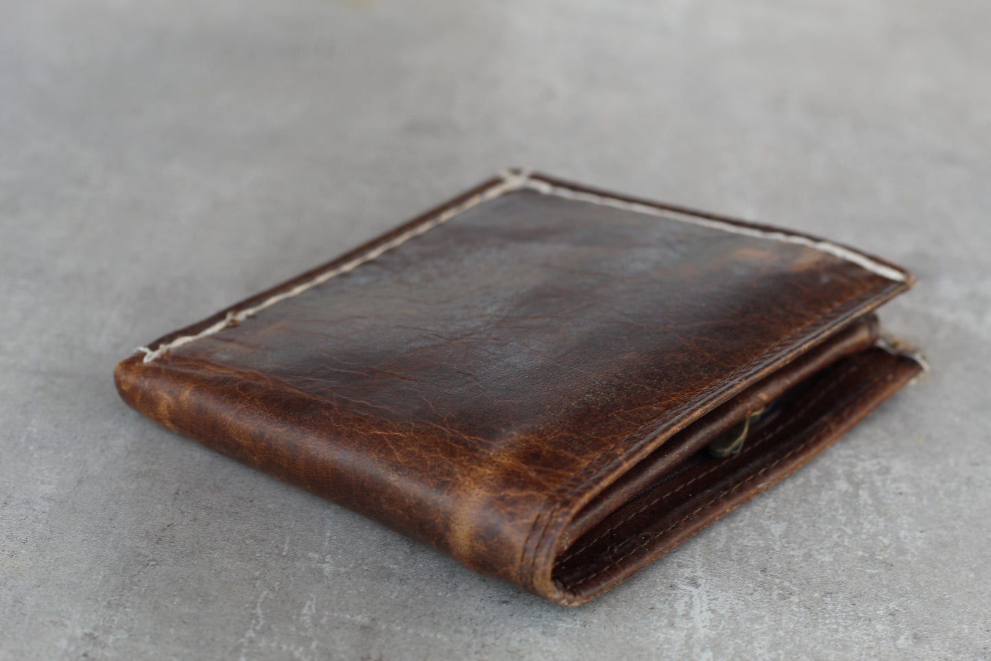 Handmade Full Grain Leather Wallet Vintage Bifold, Card Holder