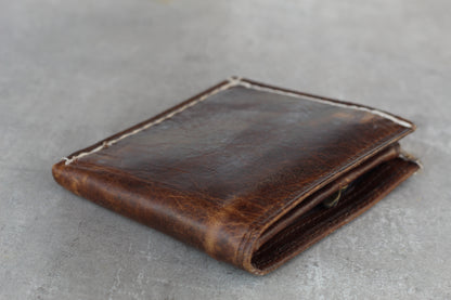 Handmade Full Grain Leather Wallet Vintage Bifold, Card Holder