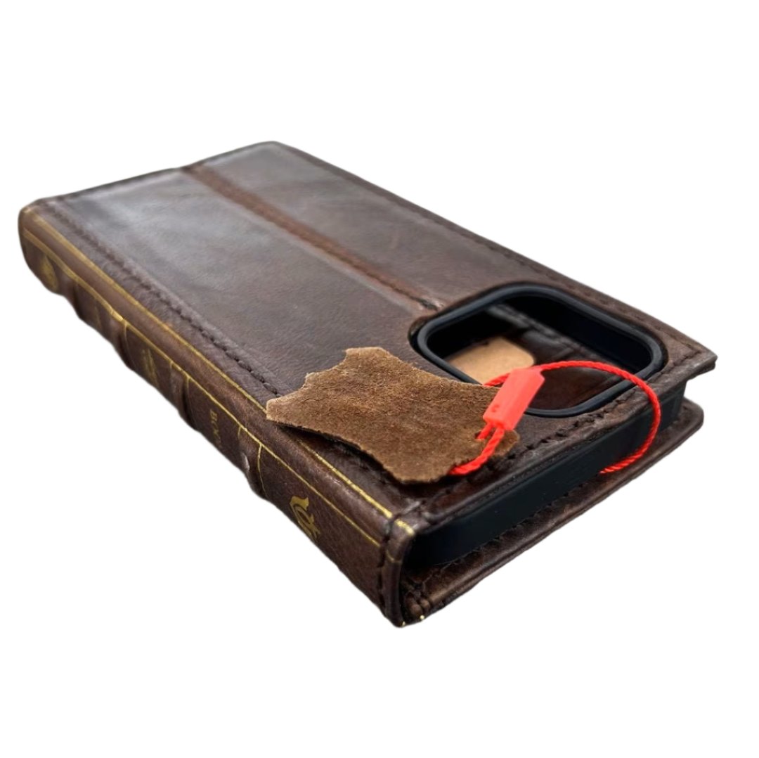 ARICHI Premium Vintage Leather Case for Google Pixel 10 10a, ,9A,Pro XL Fold – Bible Style Book Cover Card Slots Stamped Decorations Handmade Wallet