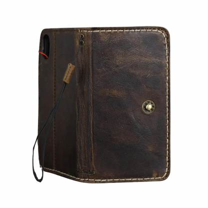 ARICHI Genuine Vintage Leather Case For Oppo Find N3, X6 Pro, Reno 10 Pro+ Reno 12 Pro, 9 5G  A78 A98 Book Cover Wallet Button Closure Hand-Stitched