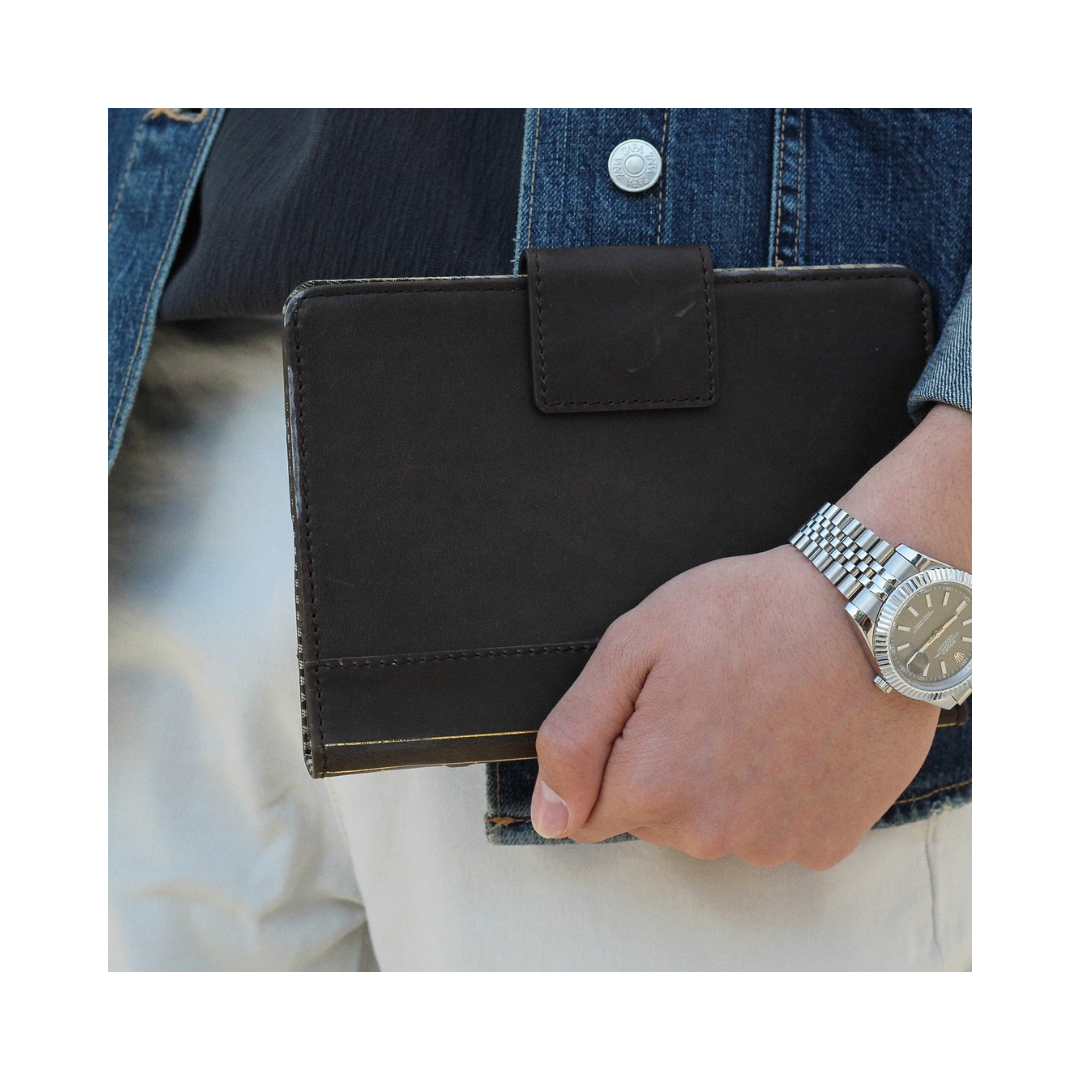 Handmade Leather iPad Case – Bible Book Style | Magnetic Wallet Cover for iPad Pro, Air & Mini