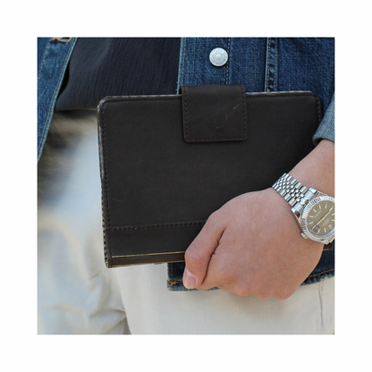 Handmade Leather iPad Case – Bible Book Style | Magnetic Wallet Cover for iPad Pro, Air & Mini