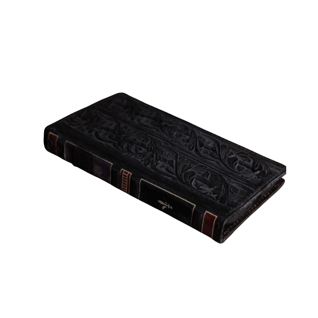 Handmade Leather Book iPhone Case, Vintage Wallet Cover
