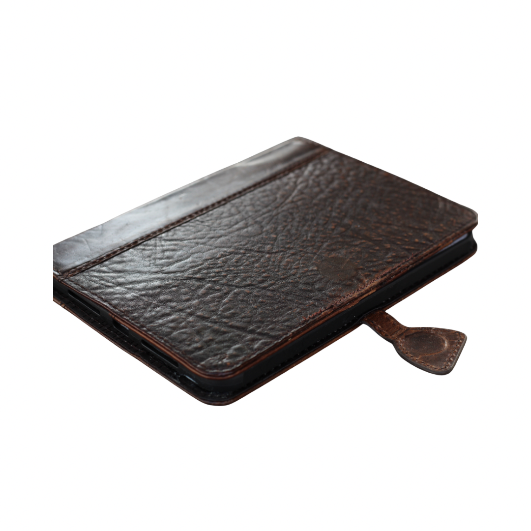 Handmade Full-Grain Leather iPad Folio | Vintage Brown, Magnetic Closure