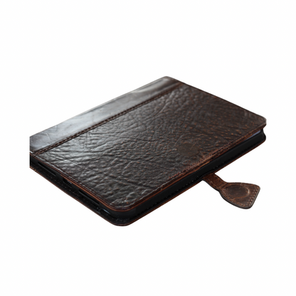 Handmade Full-Grain Leather iPad Folio | Vintage Brown, Magnetic Closure
