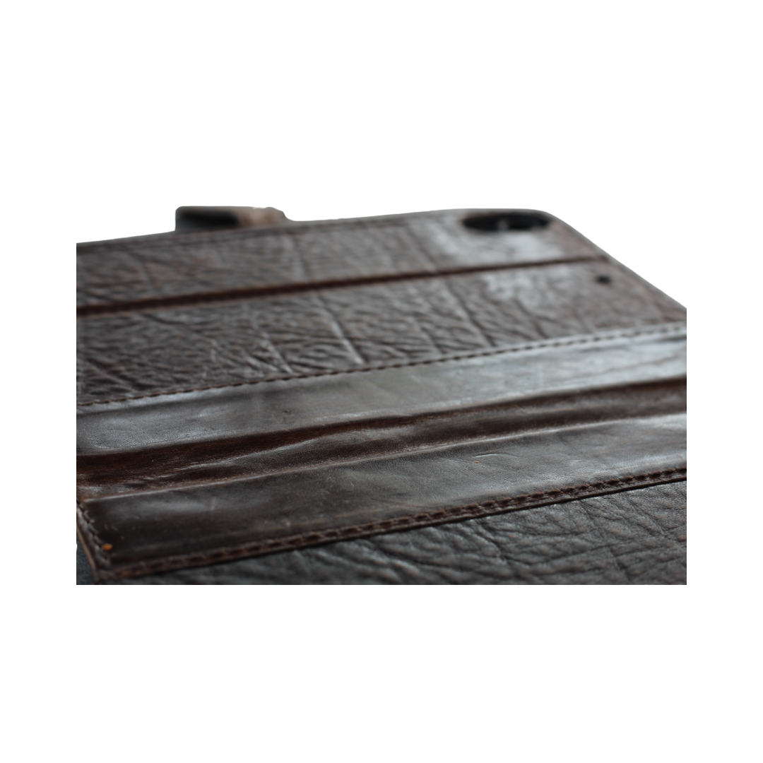 Handmade Full-Grain Leather iPad Folio | Vintage Brown, Magnetic Closure