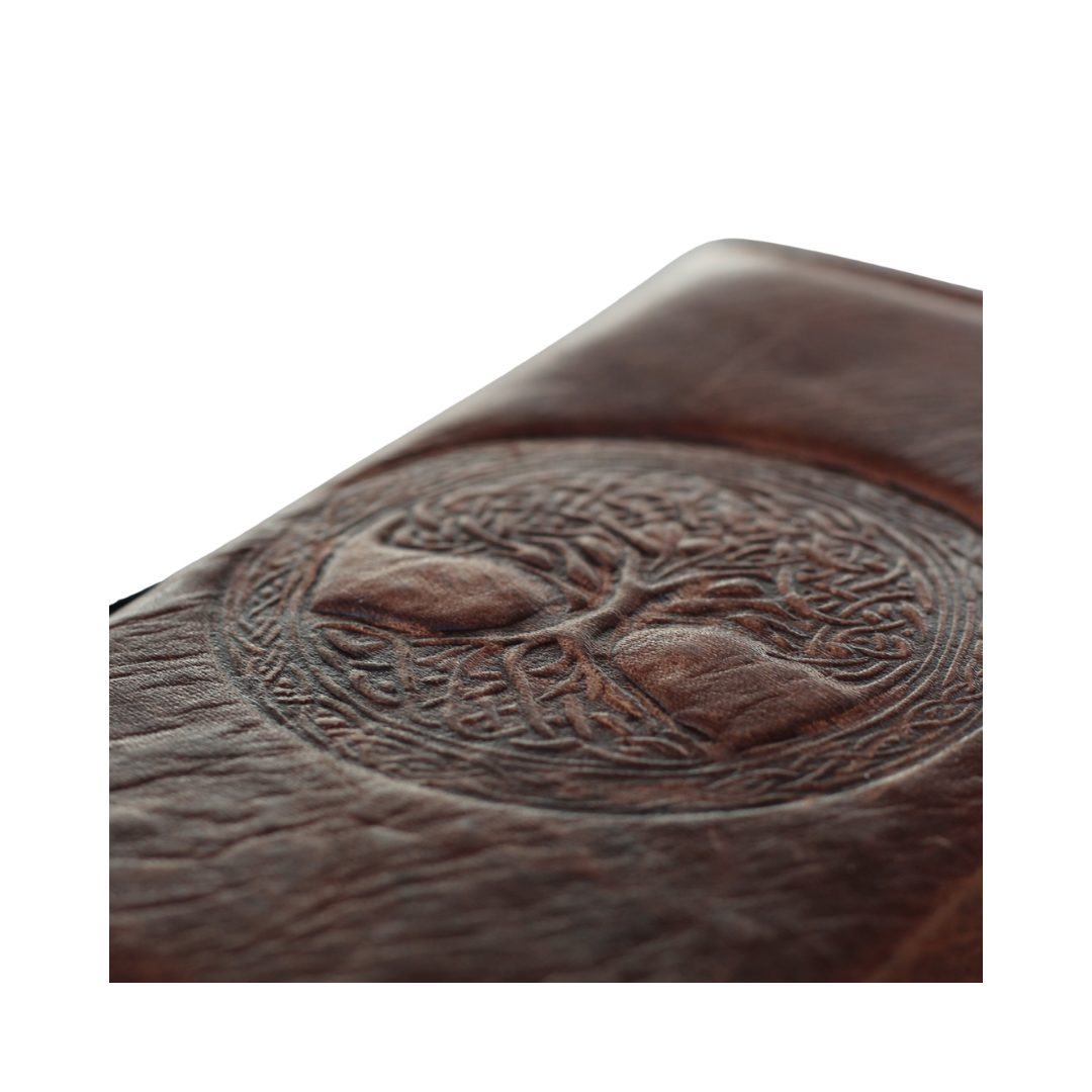 ARICHI® Galaxy Leather Case S26 Ultra S25 S24 | Handmade Tree of Life Crazy Horse Wallet Case