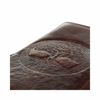 ARICHI® Galaxy Leather Case S26 Ultra S25 S24 | Handmade Tree of Life Crazy Horse Wallet Case
