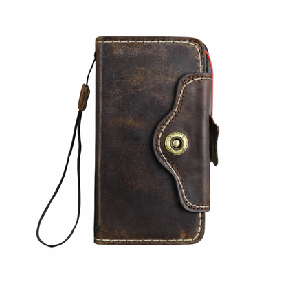 ARICHI Genuine Vintage Leather Case For Oppo Find N3, X6 Pro, Reno 10 Pro+ Reno 12 Pro, 9 5G  A78 A98 Book Cover Wallet Button Closure Hand-Stitched