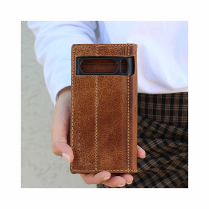 Pixel 9a Case handmade leather wallet phone cover