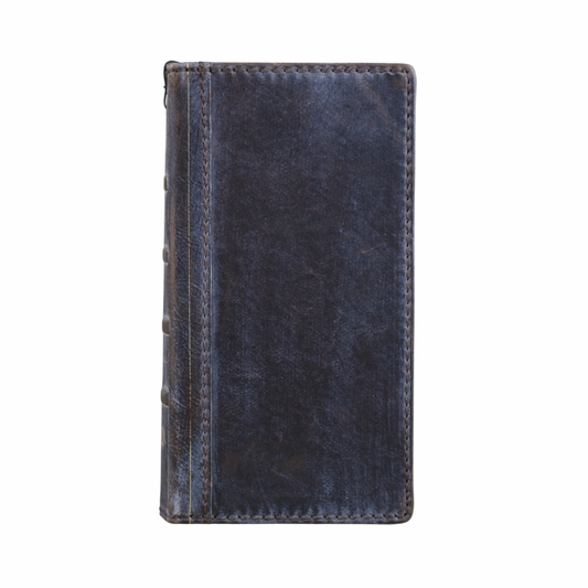 ARICHI Genuine Leather Vintage Bible Style Case for Galaxy S26, S25 Edge, S24 S23 Ultra S22 S21 Note Z Fold 7 A56 Polished Bible Book