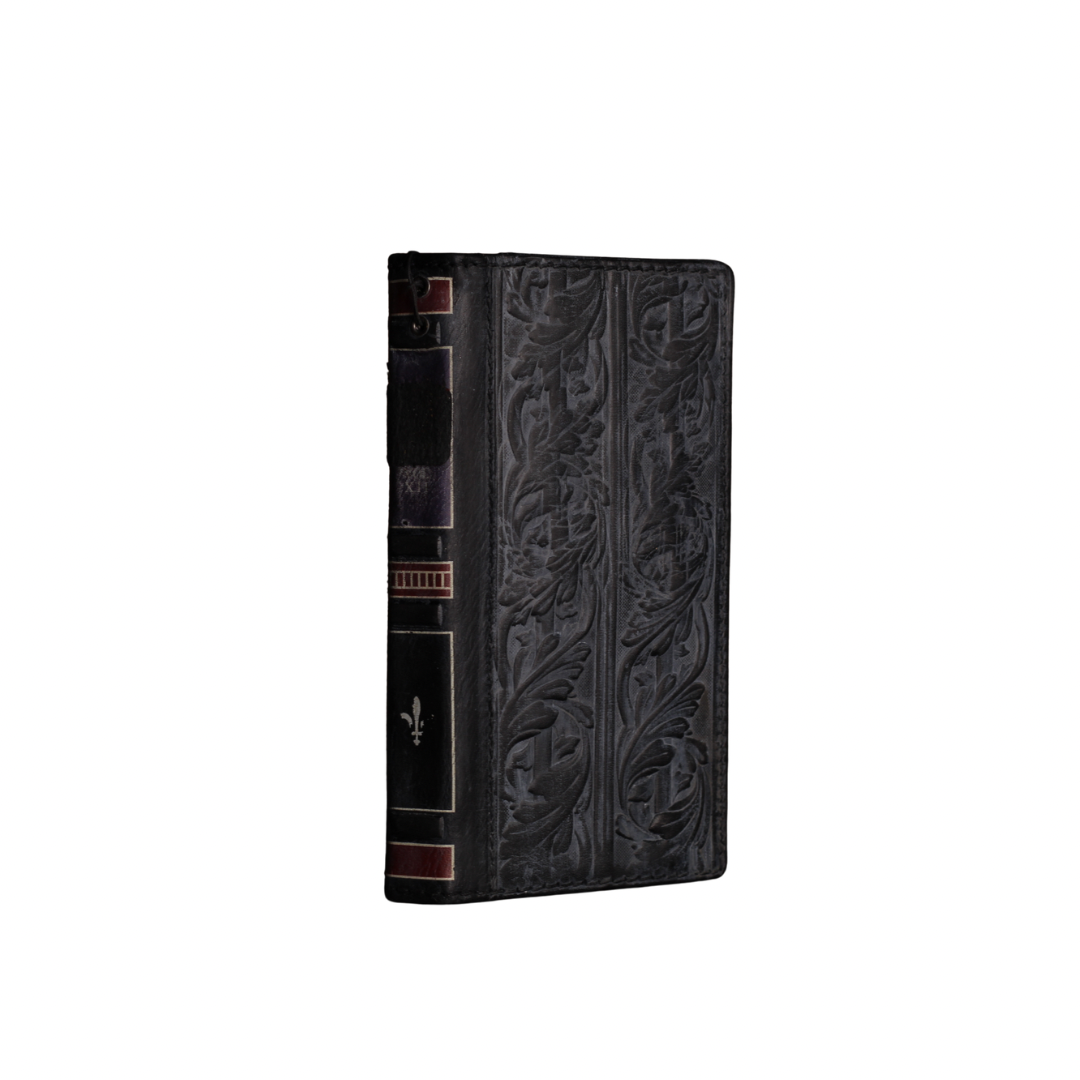 Handmade Leather Book iPhone Case, Vintage Wallet Cover