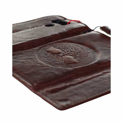 ARICHI® Galaxy Leather Case S26 Ultra S25 S24 | Handmade Tree of Life Crazy Horse Wallet Case
