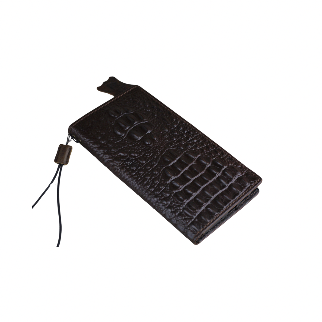 Handmade Genuine Leather Crocodile Case for Galaxy S26 S25 S24 S23  Ultra Edge Note A56 A71 Z Fold 7- ARICHI