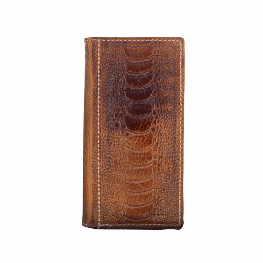 ARICHI® Handmade Ostrich Leather Wallet Case for Samsung Galaxy S26 Ultra, S26 Plus, S26, S25, S24 – Vintage Brown Folio Phone Cover