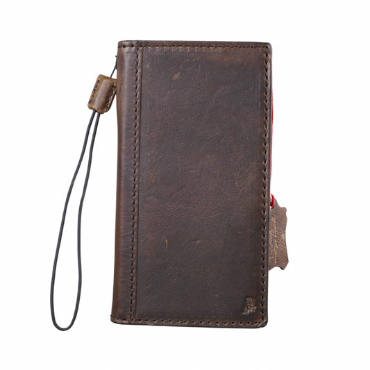 ARICHI Genuine Leather Wallet Case for iPhone – Premium Vintage Book Style with Card Slots