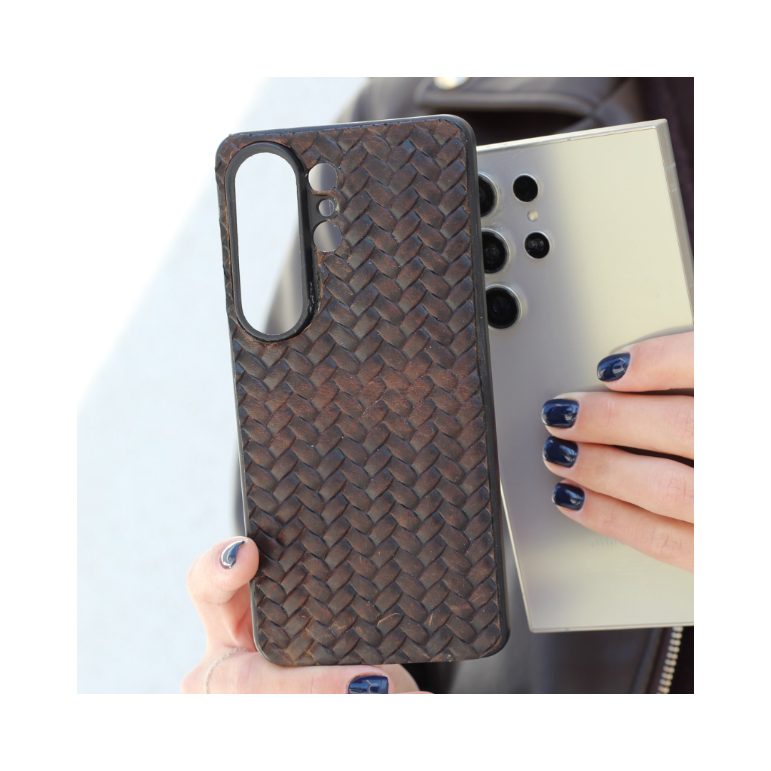 braided leather samsung s26 ultra phone case