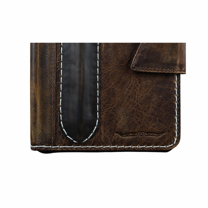 ARICHI Genuine Leather iPad Case with Pen Holder – Hand-Stitched Vintage Design for iPad Pro & Mini