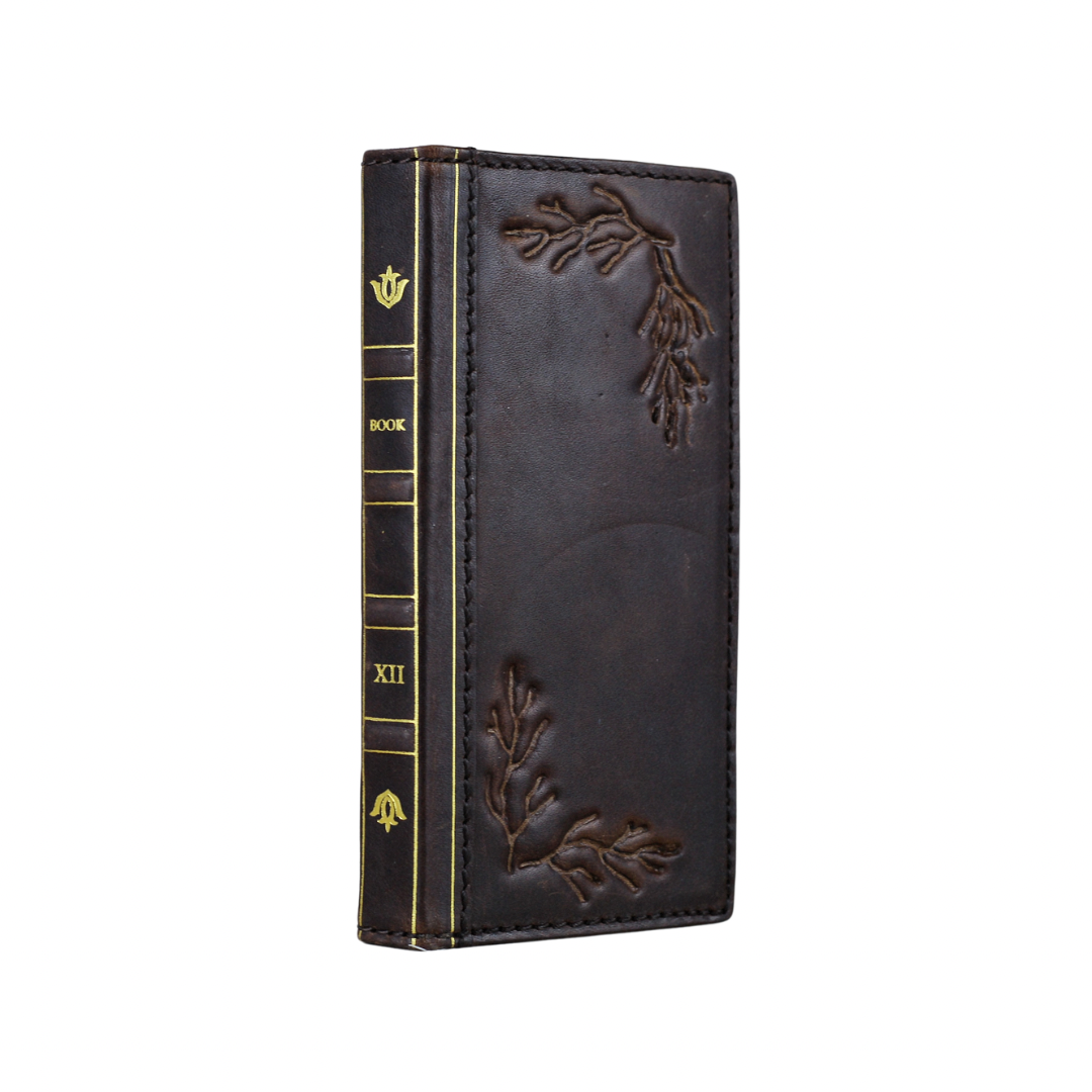 ARICHI Handmade Genuine Leather Case for for Pixel 10 Pro XL Fold – Vintage Bible with Tree Branch Embossing & Card Slots