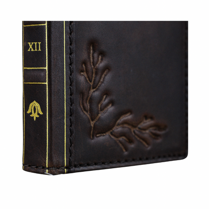 ARICHI Handmade Genuine Leather Case for for Pixel 10 Pro XL Fold – Vintage Bible with Tree Branch Embossing & Card Slots