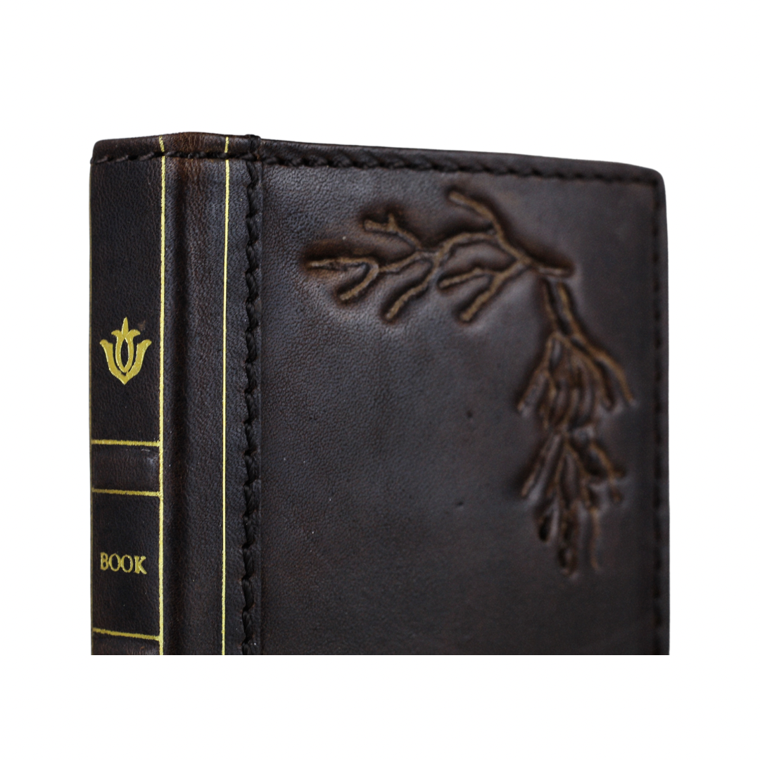 ARICHI Handmade Genuine Leather Case for for Pixel 10 Pro XL Fold – Vintage Bible with Tree Branch Embossing & Card Slots