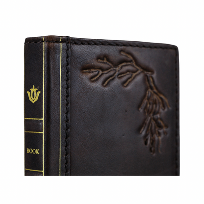 ARICHI Handmade Genuine Leather Case for for Pixel 10 Pro XL Fold – Vintage Bible with Tree Branch Embossing & Card Slots