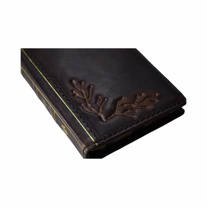 ARICHI Handmade Genuine Leather Case for for Pixel 10 Pro XL Fold – Vintage Bible with Tree Branch Embossing & Card Slots