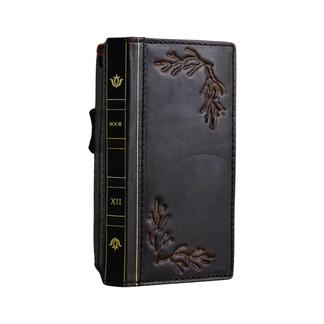 ARICHI Handmade Genuine Leather Case for for Pixel 10 Pro XL Fold – Vintage Bible with Tree Branch Embossing & Card Slots