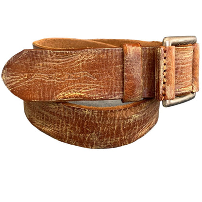 ARICHI Handmade Polished Light Brown Leather Belt – Premium Genuine Leather for Men and Women, Classic Versatile Design