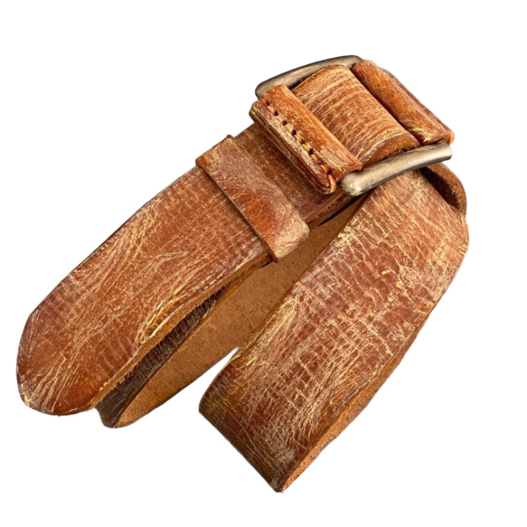 ARICHI Handmade Polished Light Brown Leather Belt – Premium Genuine Leather for Men and Women, Classic Versatile Design