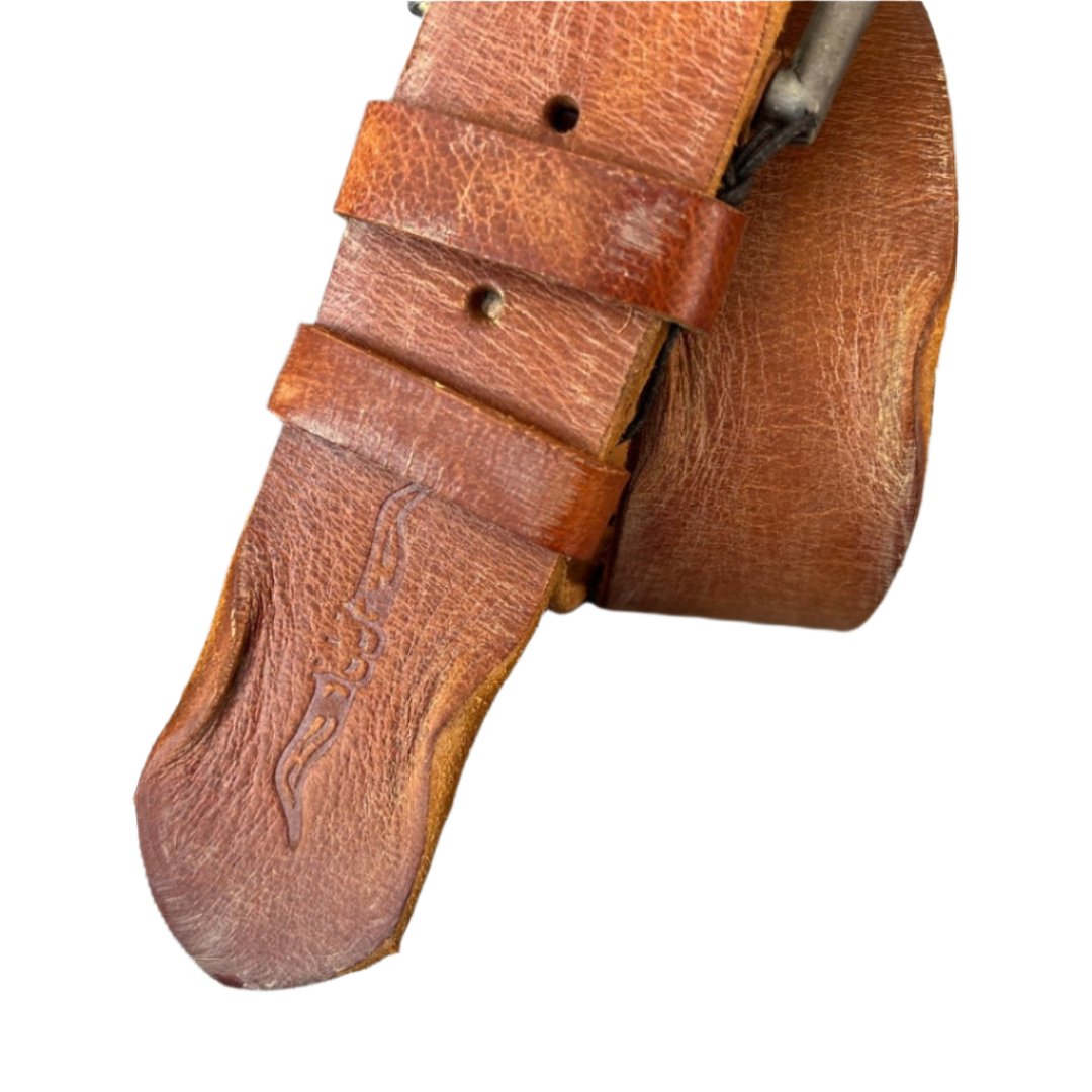 ARICHI Light Brown Handmade Leather Belt – Sleek Polished Genuine Leather for Men and Women, Timeless Classic Design