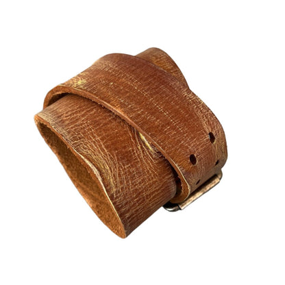 ARICHI Light Brown Leather Belt – Handmade Genuine Leather for Men and Women, Minimalist Design with Elegant Buckle