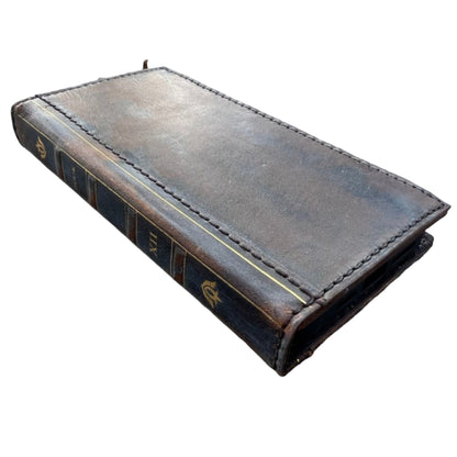 ARICHI Genuine Leather Vintage Bible Style Case for Google Pixel Polished Bible Book