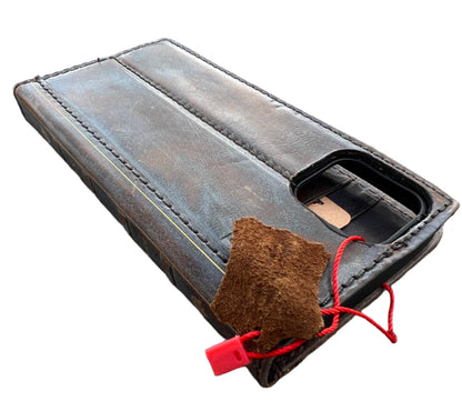 ARICHI Genuine Leather Vintage Bible Style Case for Galaxy S26, S25 Edge, S24 S23 Ultra S22 S21 Note Z Fold 7 A56 Polished Bible Book