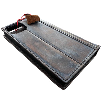 ARICHI Genuine Leather Vintage Bible Style Case for Google Pixel Polished Bible Book