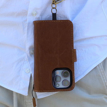 ARICHI Tan Leather For Galaxy S26 Case – Detachable Magnetic Wallet with Extra Card Slots, Handmade