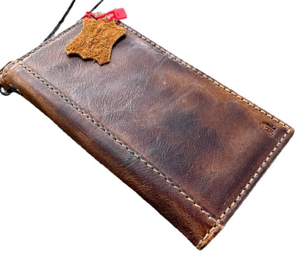 ARICHI Vintage Polished Leather iPhone Case – Wax Finish Handmade Wallet Cover for iPhone 6-17 Pro Max Air SE XS