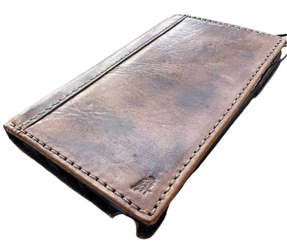 ARICHI Handcrafted Light Tan Leather Pixel Case – Wax Finish Wallet Cover for Pixel