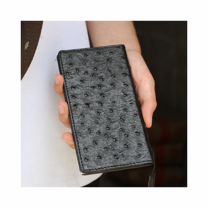     black leather wallet case