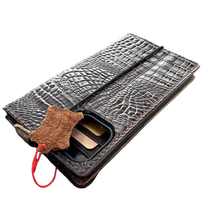 ARICHI Crocodile Embossed Leather Wallet Case for Google Pixel 10 Pro XL