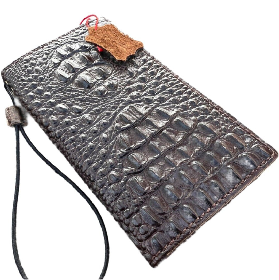 ARICHI Crocodile Embossed Leather Case for iPhone 6-17 Pro Max Air SE XS – Luxury Wallet Book Style Cover