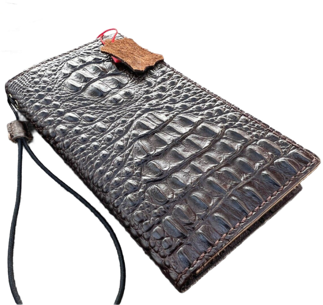ARICHI Crocodile Embossed Leather Wallet Case for Google Pixel 10 Pro XL